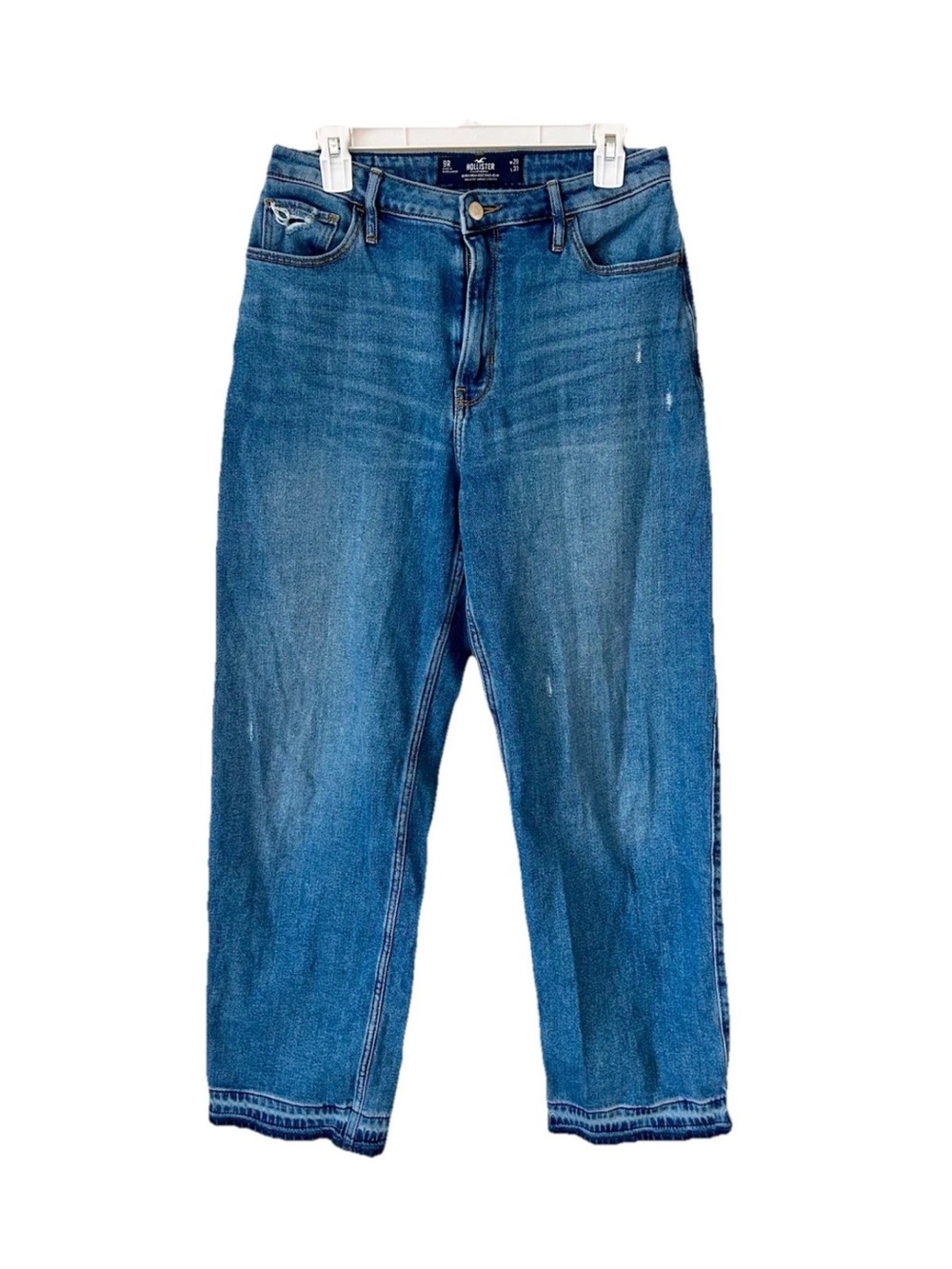 Hollister Ultra High-Rise Dad Jeans Blue Relaxed Fit Size 9R 31”length 29”width